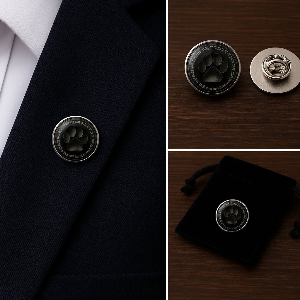 Black Paw Lapel Pin Badge Black Paw Lapel Pin Badge