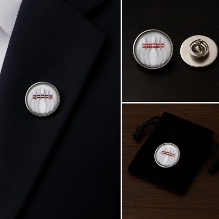 Bowling Skittles Lapel Pin Badge