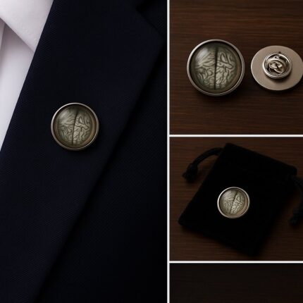 Brain Lapel Pin Badge