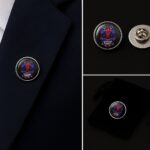 British Skull Lapel Pin Badge