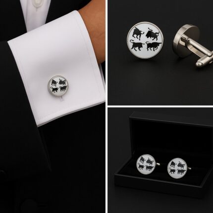 Bull Silhouette Cufflinks