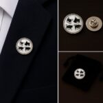 Bull Silhouette Lapel Pin Badge