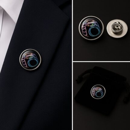 Camera Art Lapel Pin Badge