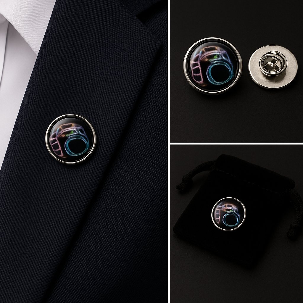 Camera Art Lapel Pin Badge Camera Art Lapel Pin Badge