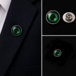 Camera Lens Green Lapel Pin Badge