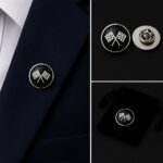 Chequered Flag Lapel Pin Badge