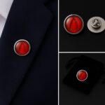 Christmas Tree Red Lapel Pin Badge