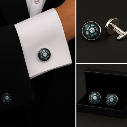 Clock Pattern Cufflinks