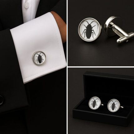 Cockroach Silhouette Cufflinks