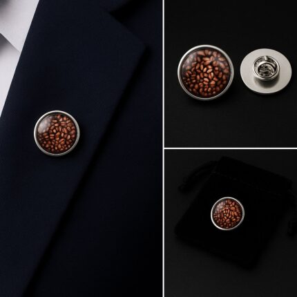 Coffee Beans Lapel Pin Badge