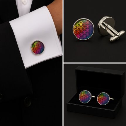 Colourful Beach Cufflinks