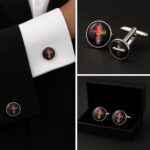Colourful Cross Cufflinks