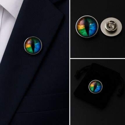 Colourful Eye Lapel Pin Badge