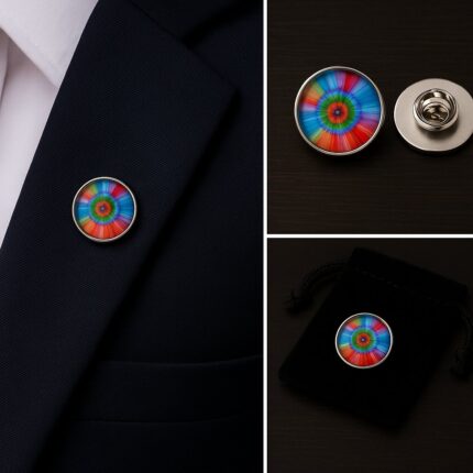 Colourful Flower Lapel Pin Badge