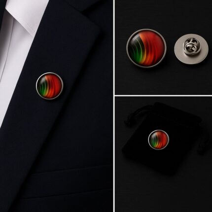Colourful Swirl Lapel Pin Badge