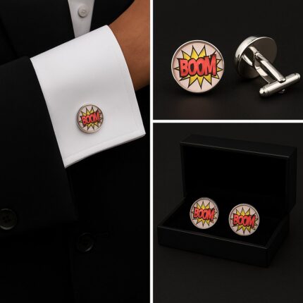 Comic Book Boom Cufflinks