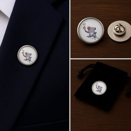 Cool Frog Lapel Pin Badge