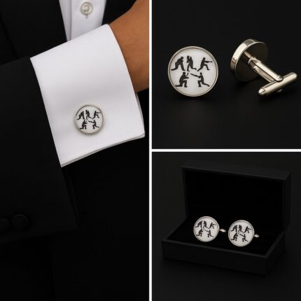Cricket Silhouette Cufflinks