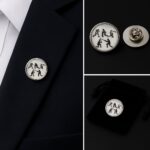 Cricket Silhouette Lapel Pin Badge