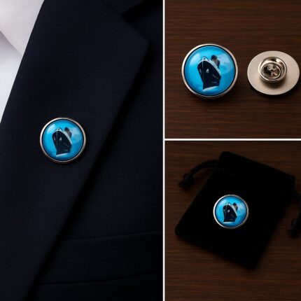 Cruise Liner Lapel Pin Badge