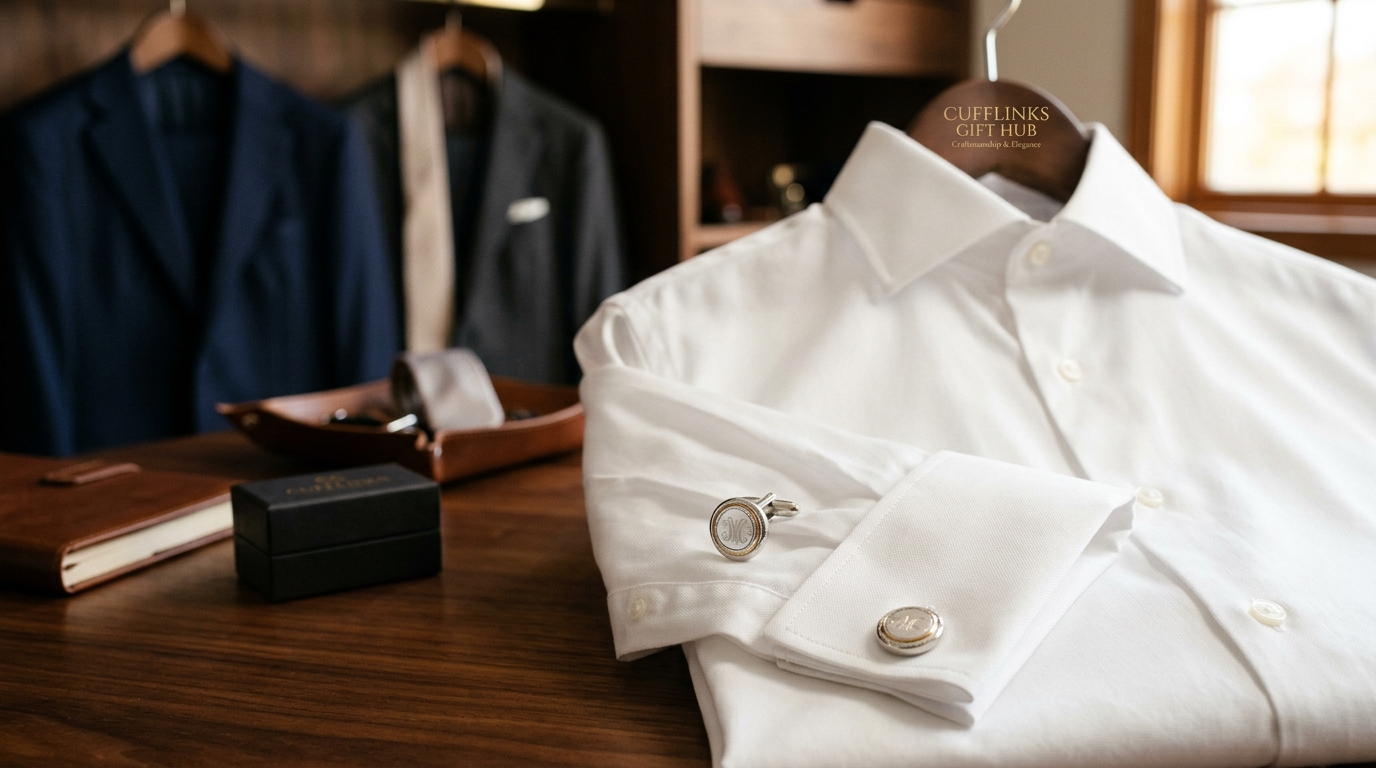 cufflink white shirt