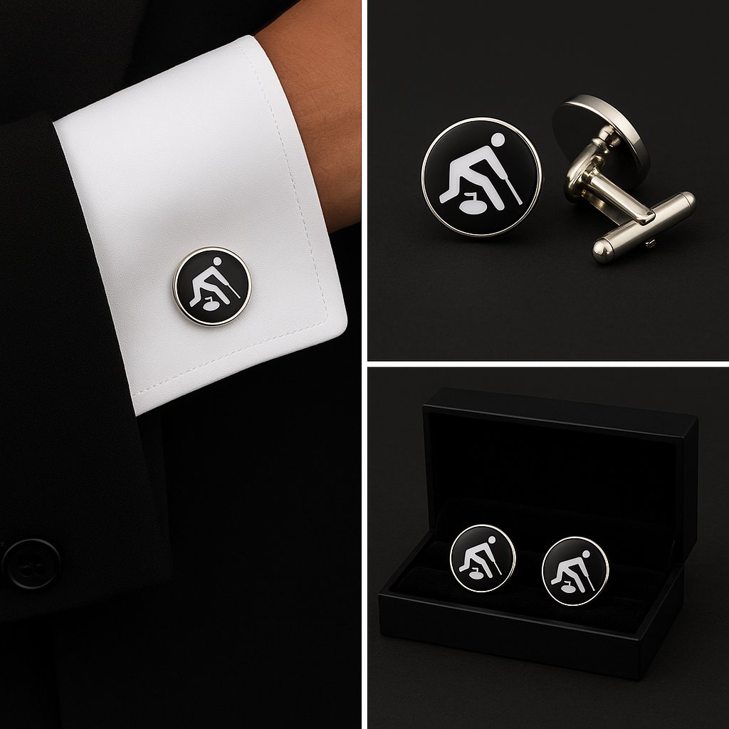Curling Cufflinks Curling Cufflinks