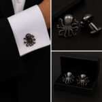 Dark Grey Octopus Cufflinks