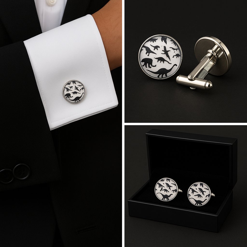 Dinosaur Art Cufflinks Dinosaur Art Cufflinks