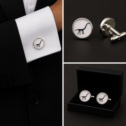 Dinosaur Brachiosaurus Cufflinks