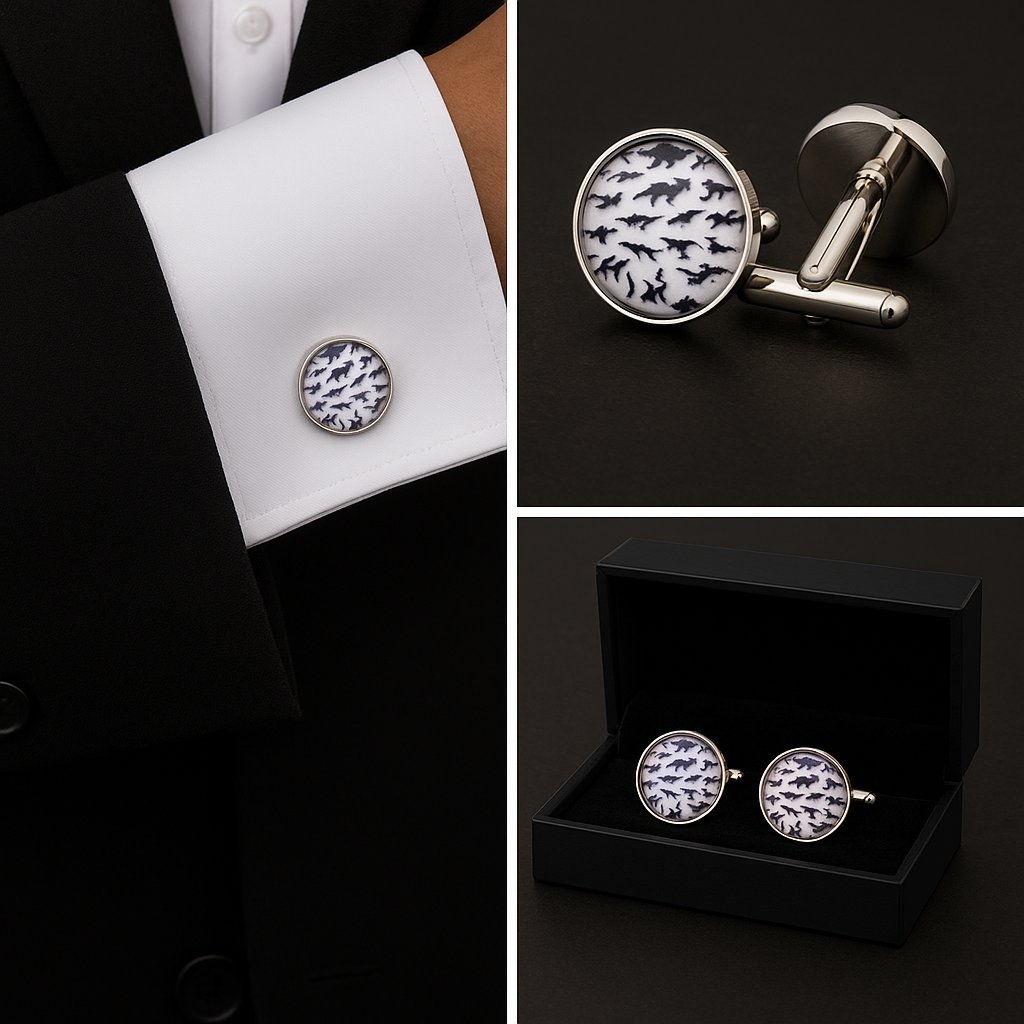 Dinosaur Silhouette Cufflinks Dinosaur Silhouette Cufflinks