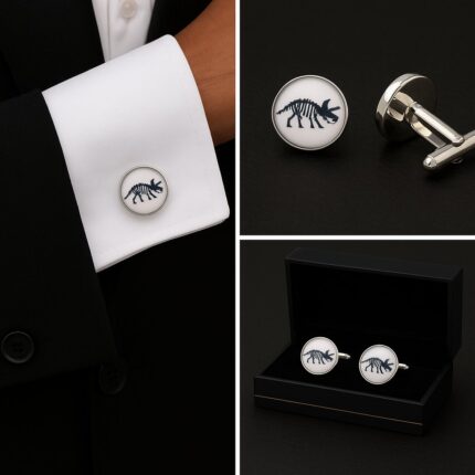 Dinosaur Triceratops Cufflinks