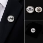 Dinosaur Triceratops Lapel Pin Badge