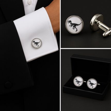 Dinosaur Velociraptor Cufflinks