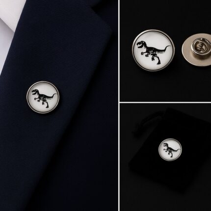 Dinosaur Velociraptor Lapel Pin Badge