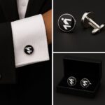 Diving Black & White Cufflinks