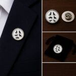 Dog Silhouette Lapel Pin Badge