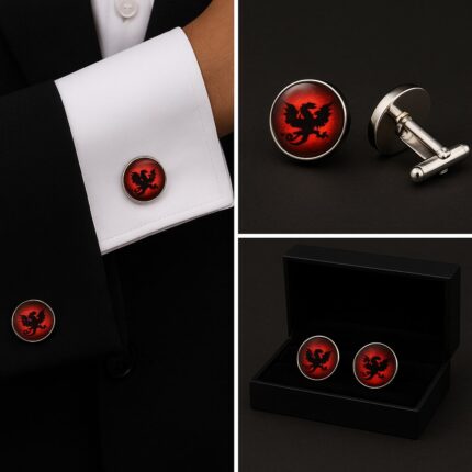 Dragon Red Cufflinks