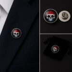 Dutch Skull Lapel Pin Badge