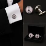 Electric Guitar Black Cufflinks