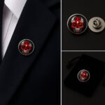 English Skull Lapel Pin Badge