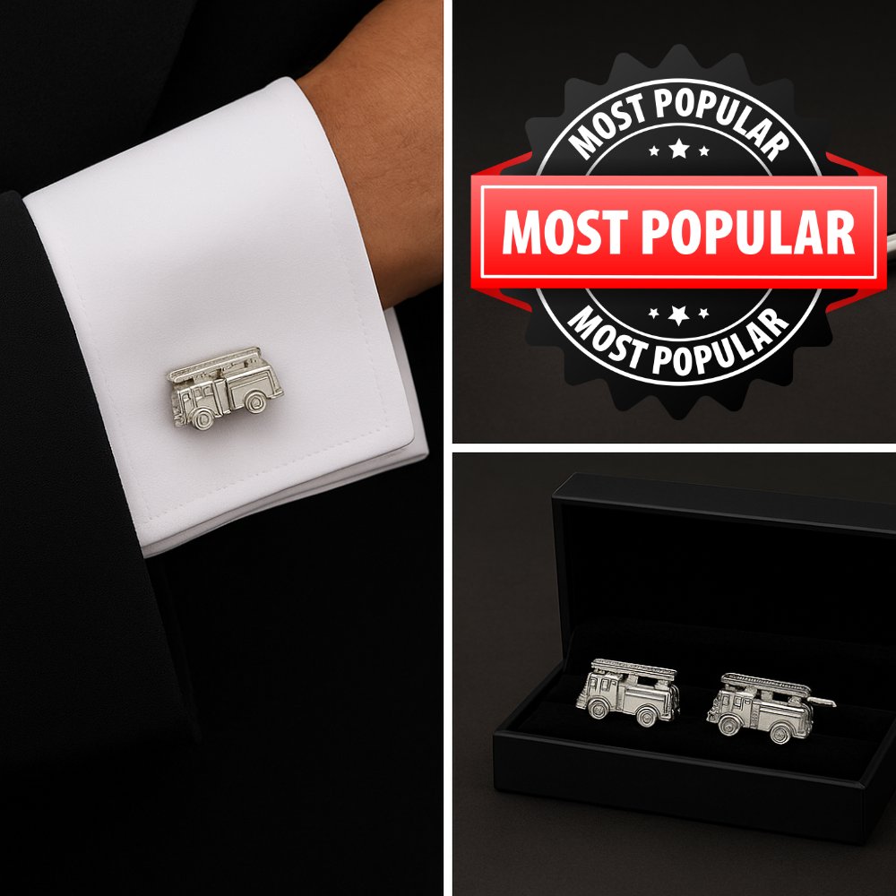 Fire Engine Silver Cufflinks Fire Engine Silver Cufflinks