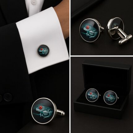 Frog Red Eyes Cufflinks