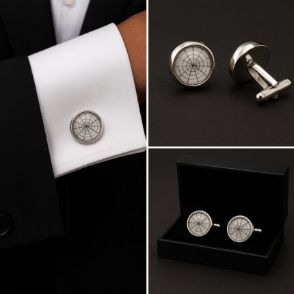 Full Moon Web Cufflinks