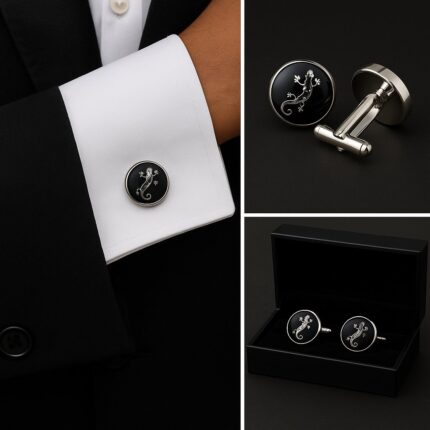 Gecko Lizard Cufflinks