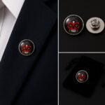 German Skull Lapel Pin Badge