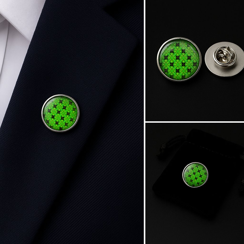 Green And Blue Crest Large Lapel Pin Badge Green And Blue Crest Large Lapel Pin Badge