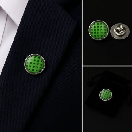 Green And Blue Crest Small Lapel Pin Badge