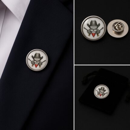 Gunslinger Lapel Pin Badge