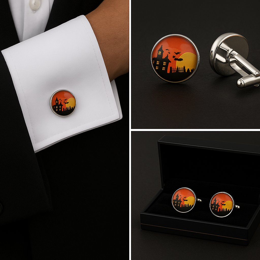 Halloween Scene Cufflinks Halloween Scene Cufflinks
