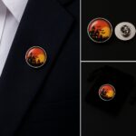 Halloween Scene Lapel Pin Badge